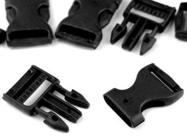 Steckverschluss Kunststoff Schwarz 20mm 
